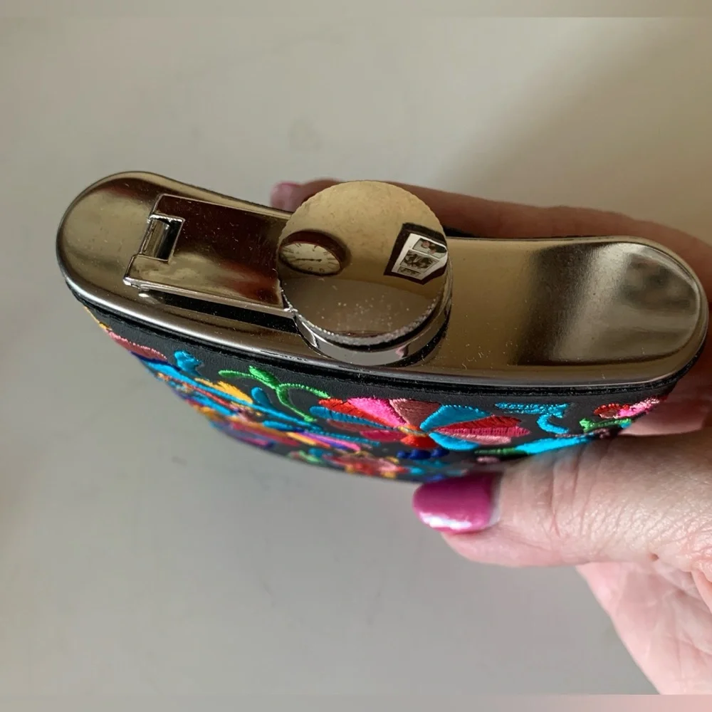 Stainless Steel 6 Oz. Flask with Embroidered Cover